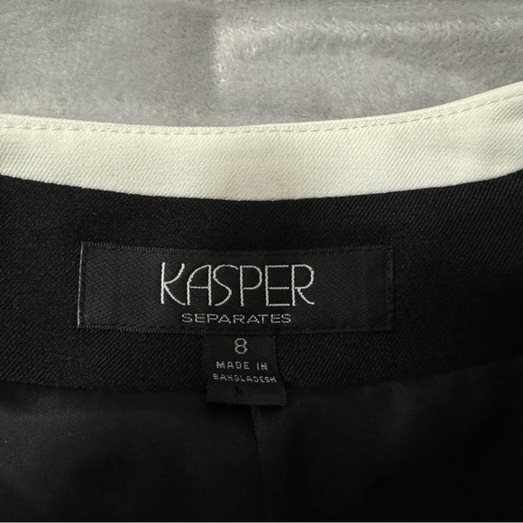 Kasper Women’s Black and White Blazer Size 8 - Picture 5 of 10